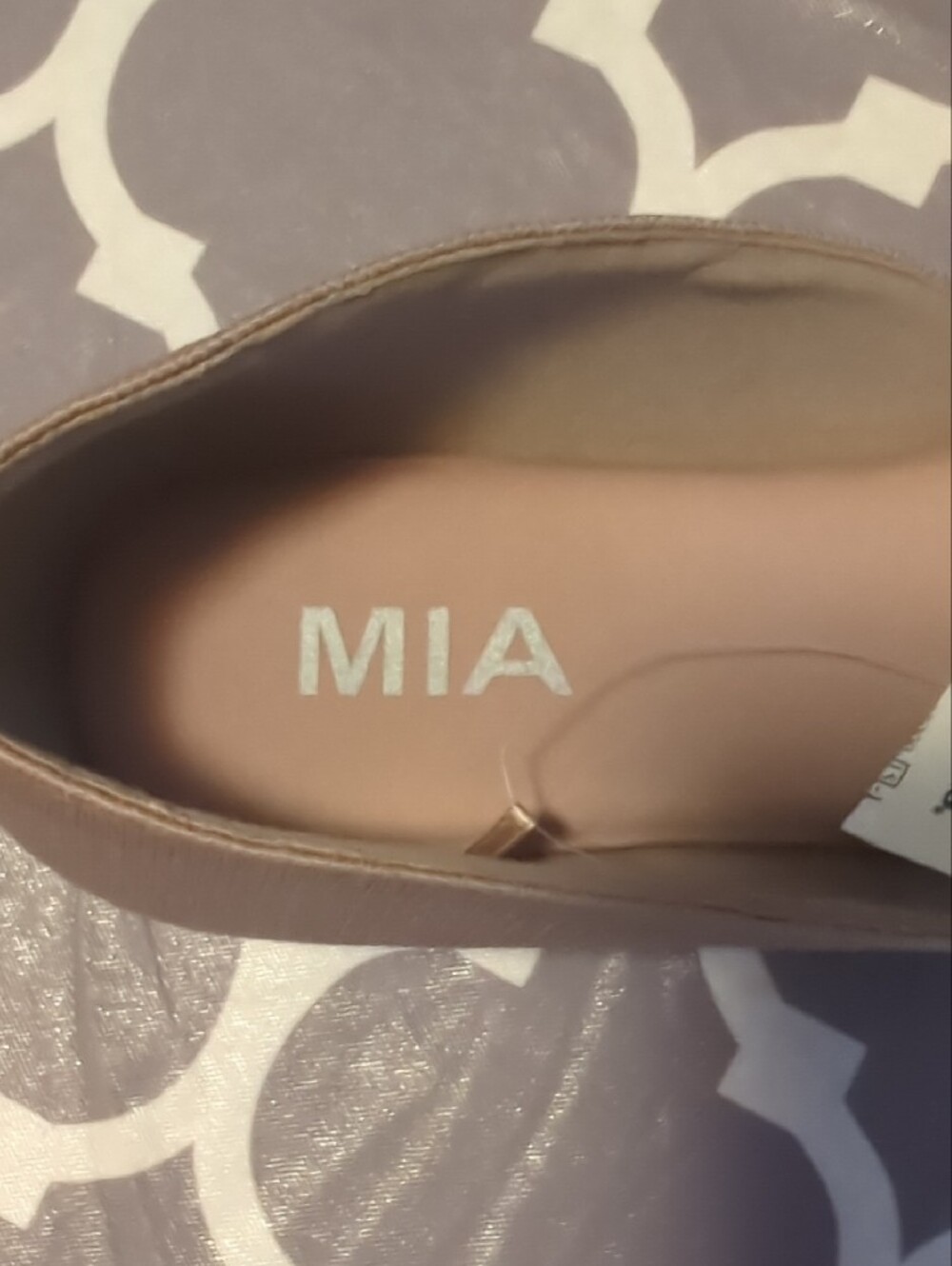 MIA Pointed D'Orsay Flats in Blush Nude - Picture 2 of 6